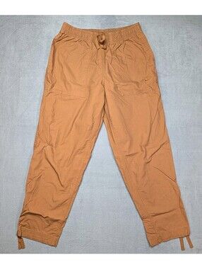 Nike Mens M Brown Cargo Pants Drawstring Cotton Utility Streetwear Swoosh Casual